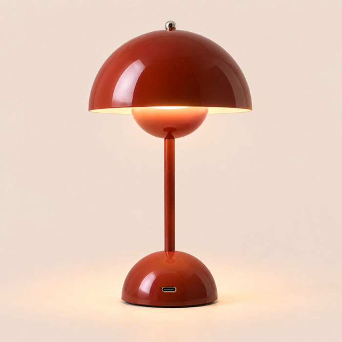 Mushroom Table Lamp 30cm - Cordless Rechargeable Touch Bedside Light