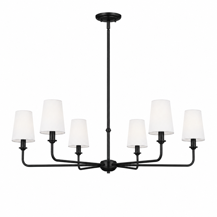 Wrought Iron Chandelier - 6-Light Kitchen Island Light