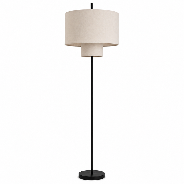Pebble Floor Lamp - Boho Layered Fabric Standing Light