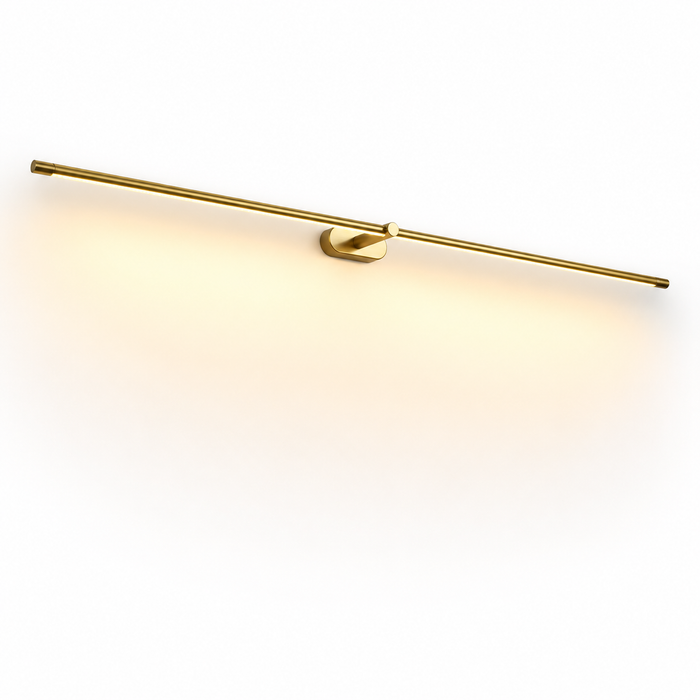 LED Over-Mirror Wall Light | Slim Linear Bar, Black or Gold, 68, 98 or 128 cm, 3 Light Tones