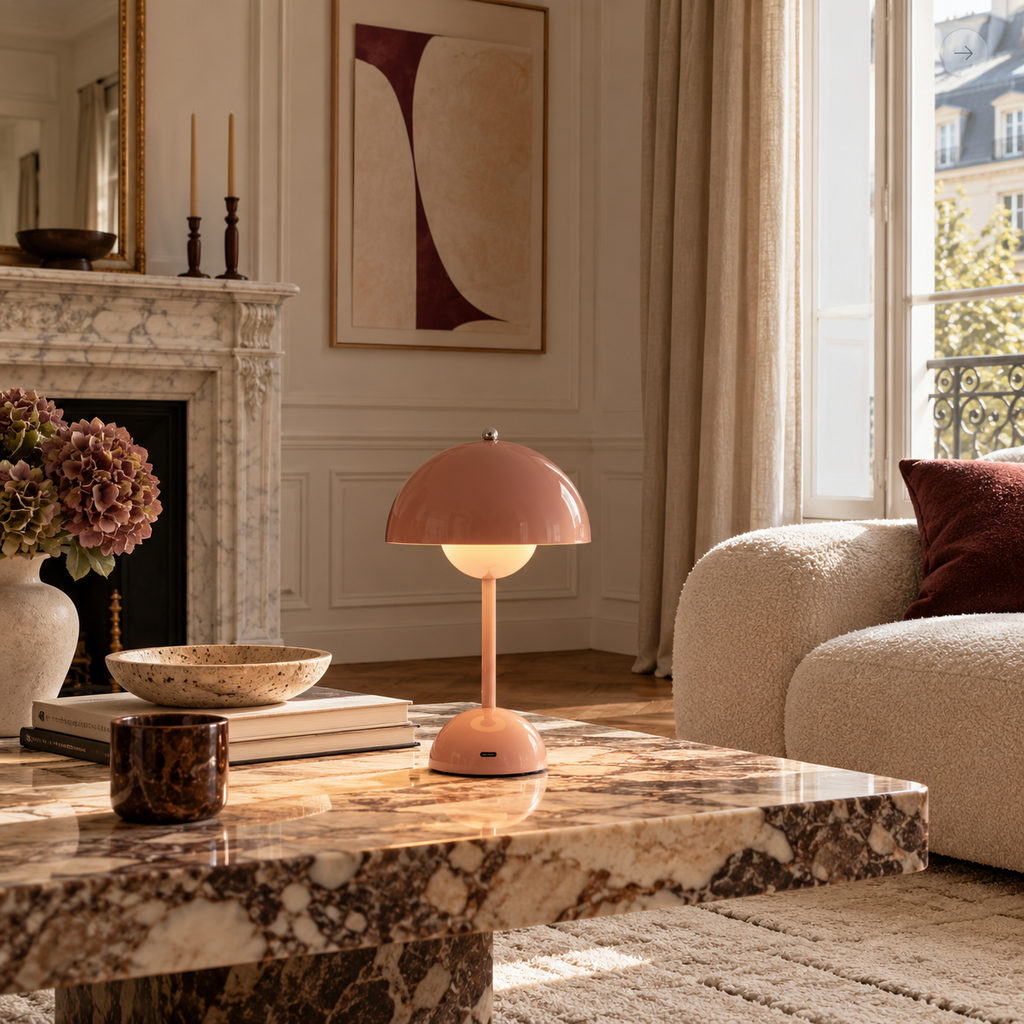 Mushroom Table Lamp 30cm - Cordless Rechargeable Touch Bedside Light
