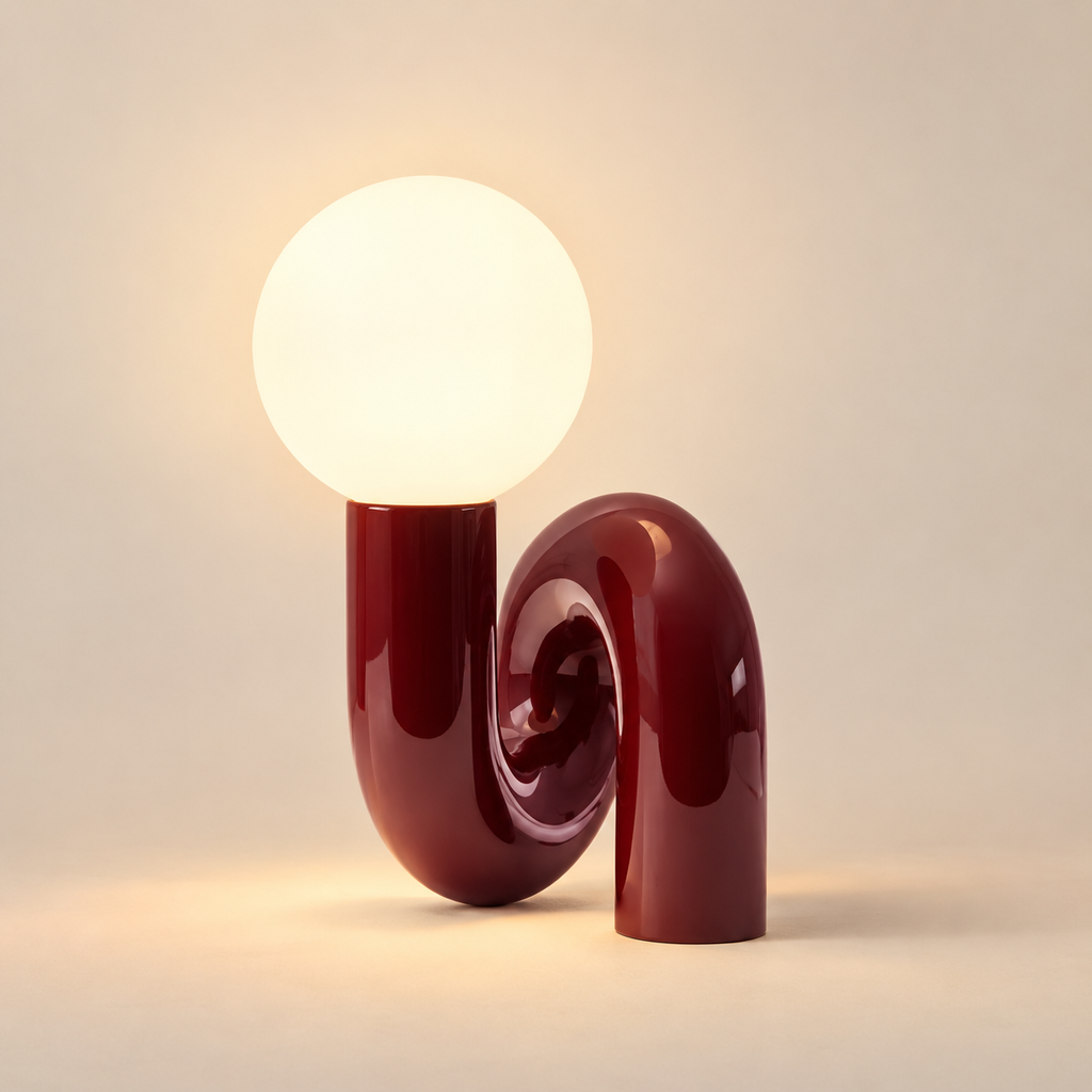 Frosted Glass Desk Lamp - Nordic Resin Table Light, 3 Colour Modes