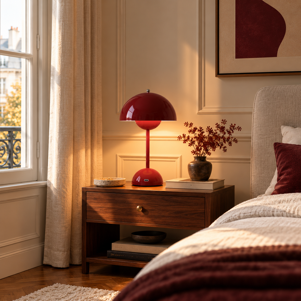 Mushroom Table Lamp 30cm - Cordless Rechargeable Touch Bedside Light