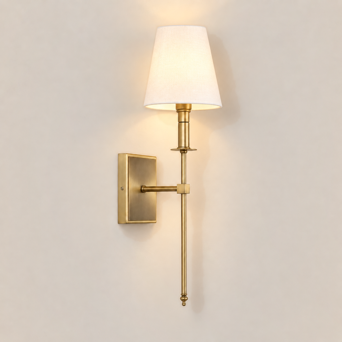 Fabric Wall Light 54cm - Classic Rod Bedside Sconce