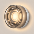 Round LED Wall Light 13.5cm - Acrylic Disc Hallway & Bedside Sconce