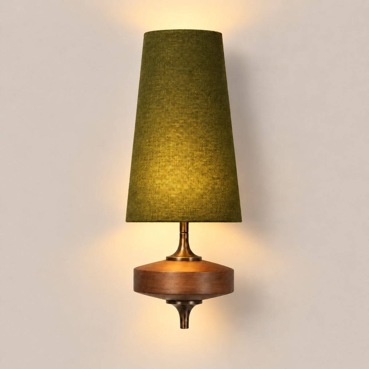 Fabric Wall Light - Carved Wood Nordic Bedside & Kitchen Sconce