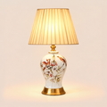 Blue & White Porcelain Table Lamp 53cm - Hand-Painted Bedside Light