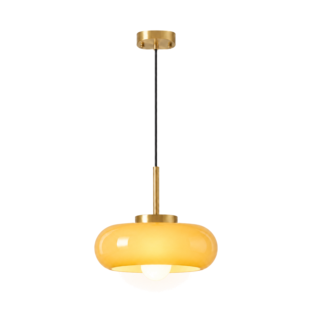 Glass Pendant Light 28cm - Retro Kitchen Island & Dining Light