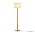 French Pleated Fabric Floor Lamp - Remote Dimmable Living Room Light