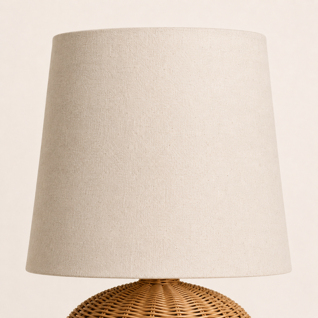 Rattan Table Lamp - Wabi-Sabi Round Ball Bedside Lamp