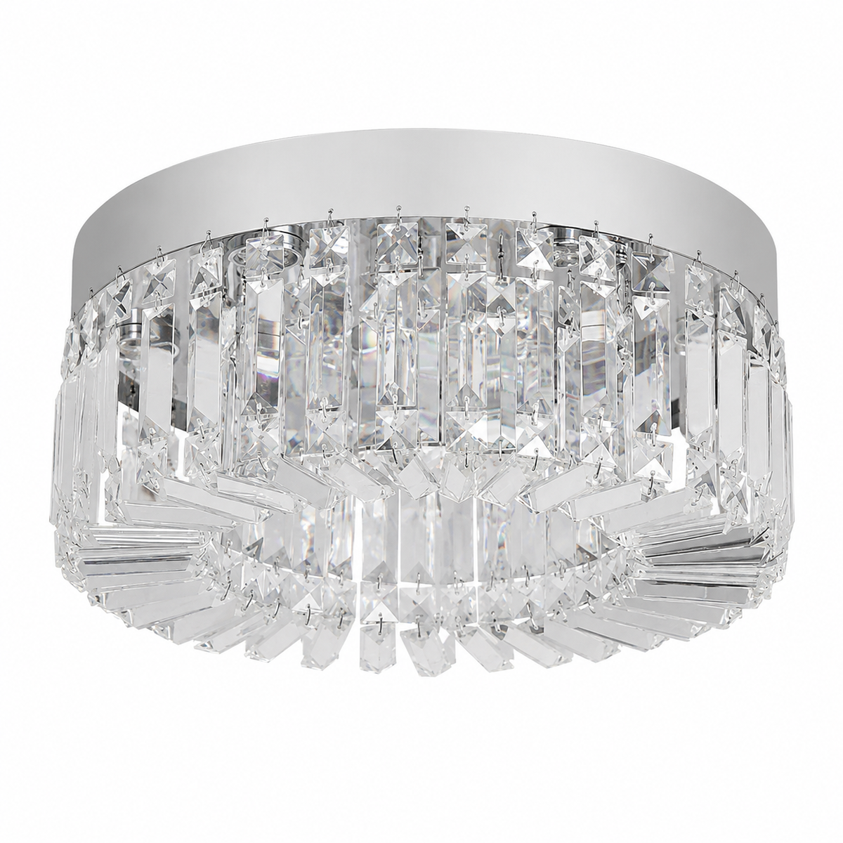 Crystal Chandelier - Luxury Flush Ceiling Light