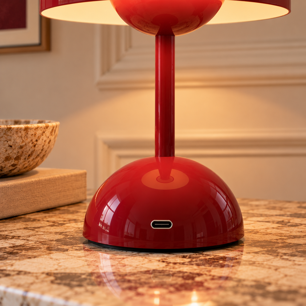 Mushroom Table Lamp 30cm - Cordless Rechargeable Touch Bedside Light