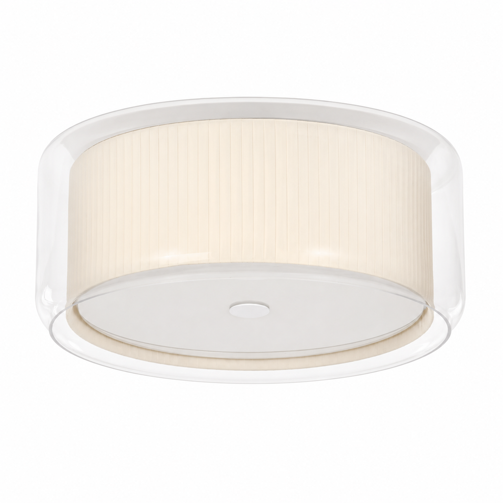 Glass Flush Mount Ceiling Light - 36W Dimmable Hallway and Bedroom
