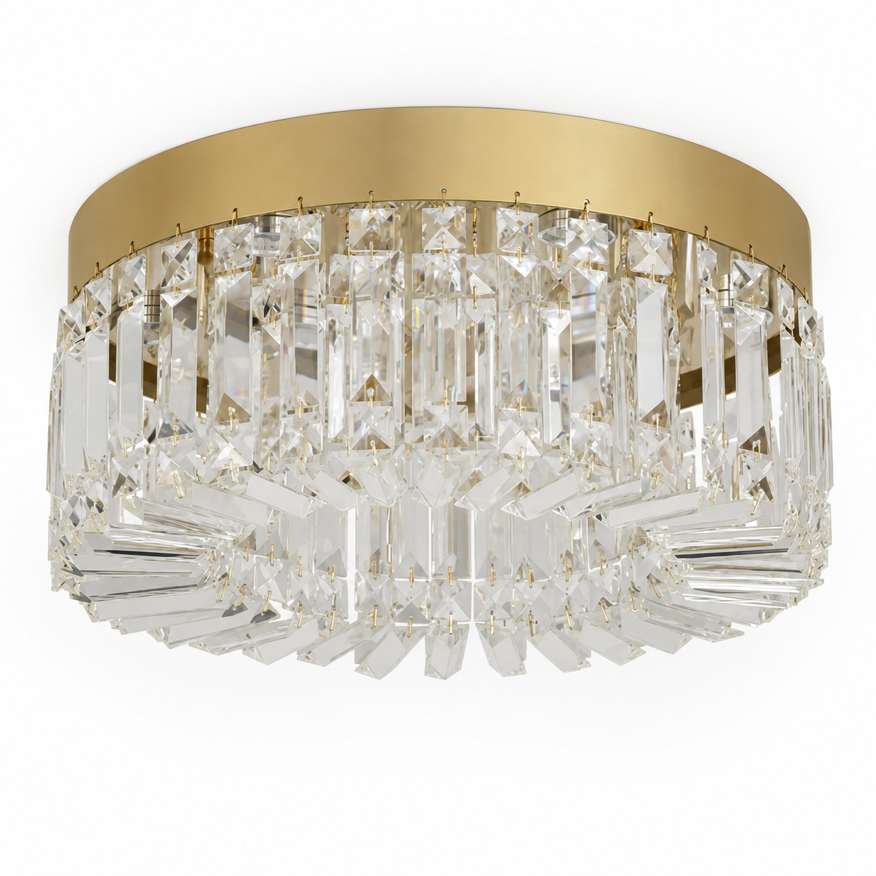 Crystal Chandelier - Luxury Flush Ceiling Light
