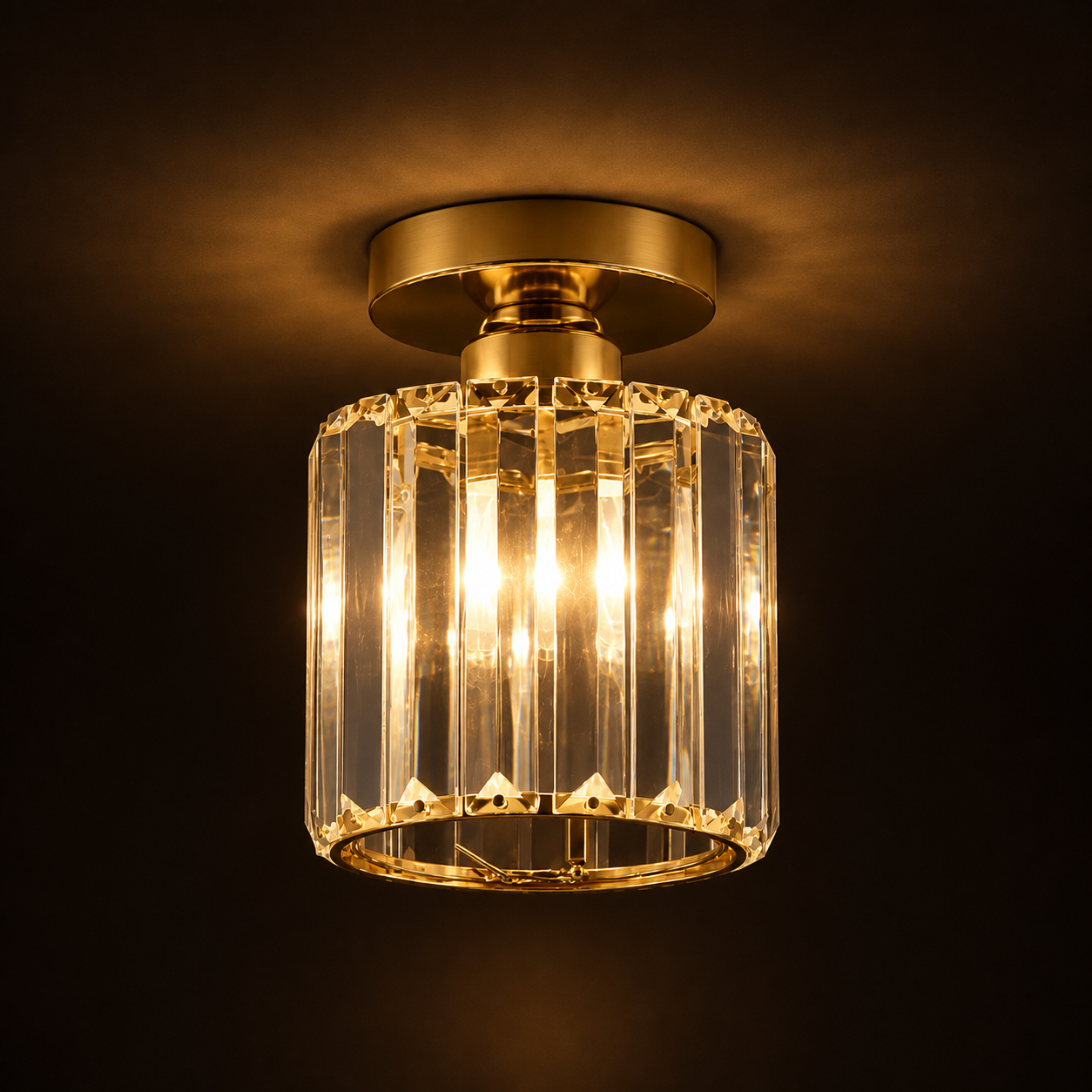 Crystal Ceiling Light - Corridor Flush Light