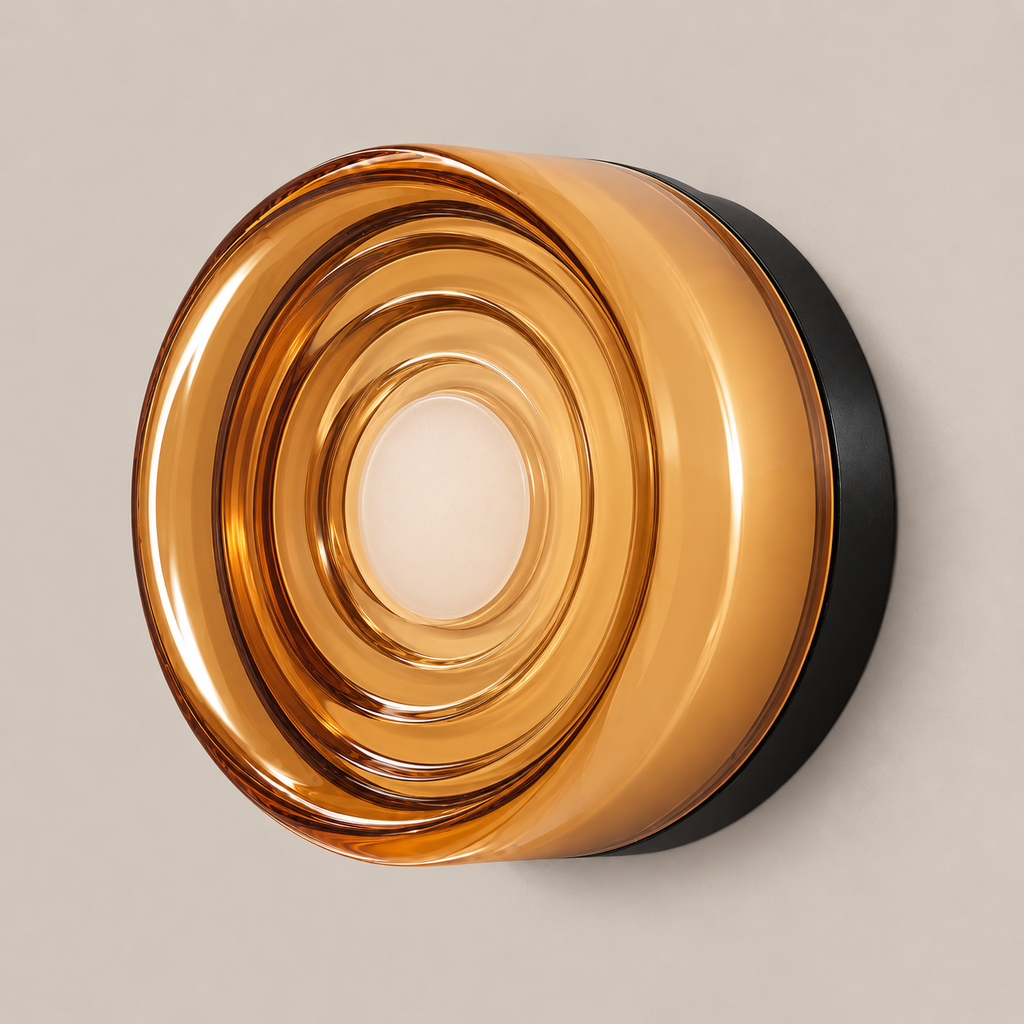 Round LED Wall Light 13.5cm - Acrylic Disc Hallway & Bedside Sconce