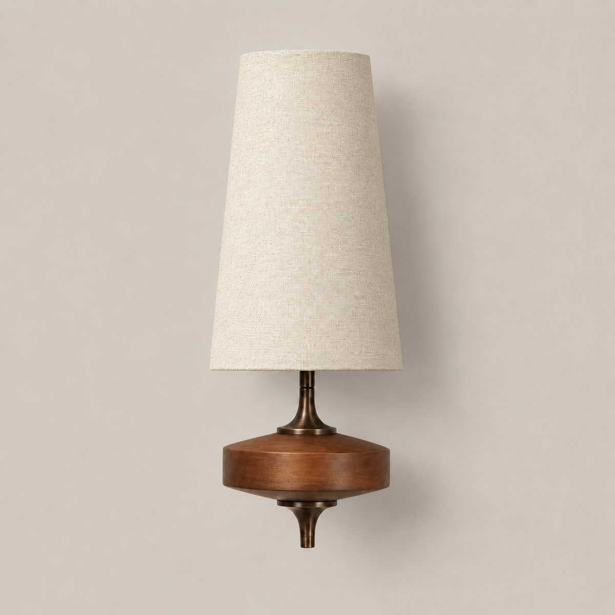 Fabric Wall Light - Carved Wood Nordic Bedside & Kitchen Sconce
