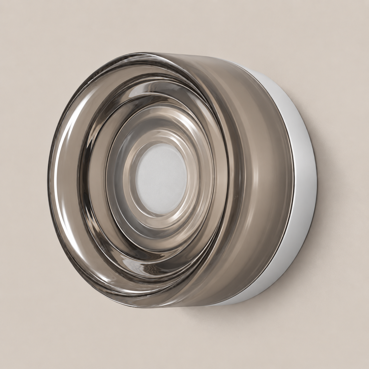 Round LED Wall Light 13.5cm - Acrylic Disc Hallway & Bedside Sconce