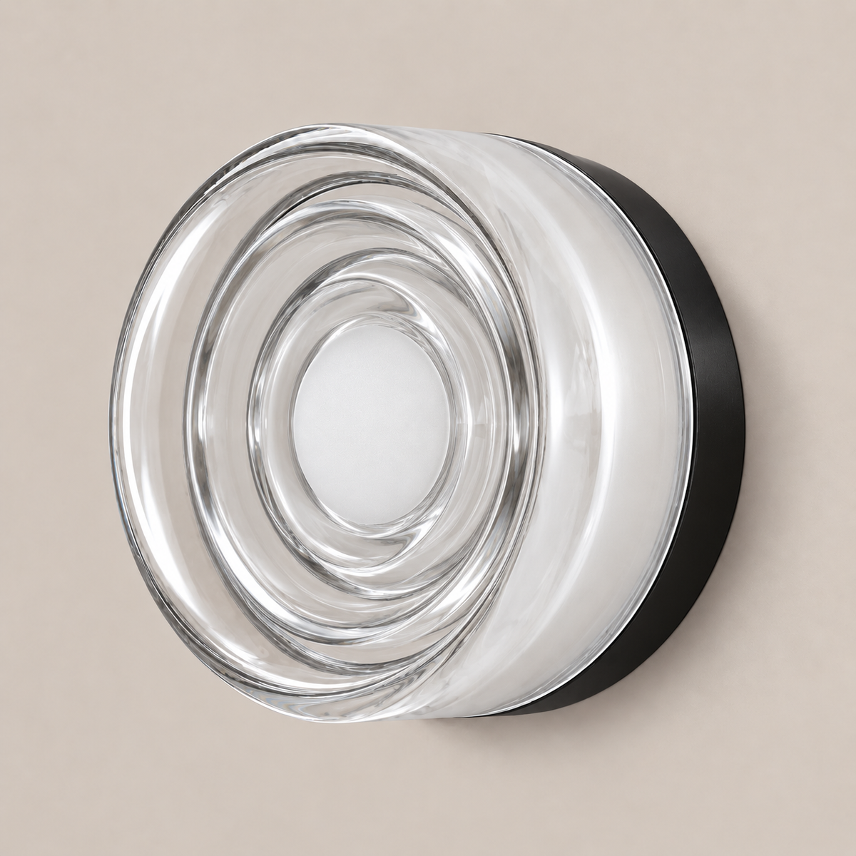 Round LED Wall Light 13.5cm - Acrylic Disc Hallway & Bedside Sconce