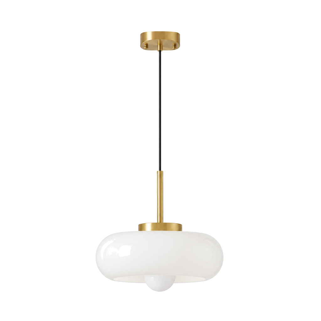 Glass Pendant Light 28cm - Retro Kitchen Island & Dining Light