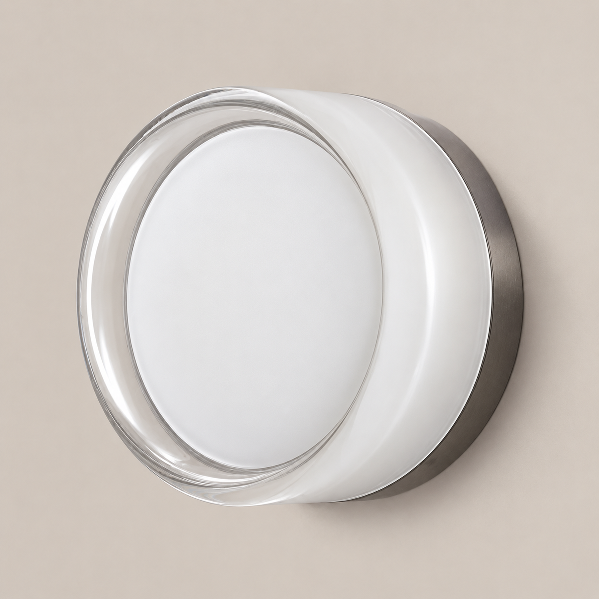 Round LED Wall Light 13.5cm - Acrylic Disc Hallway & Bedside Sconce