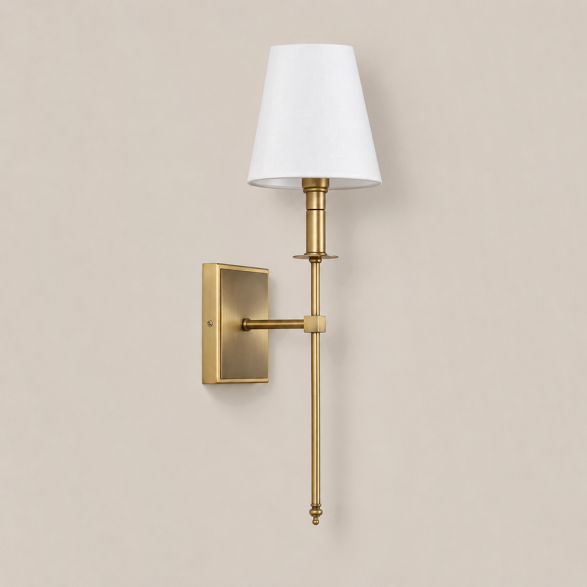 Fabric Wall Light 54cm - Classic Rod Bedside Sconce