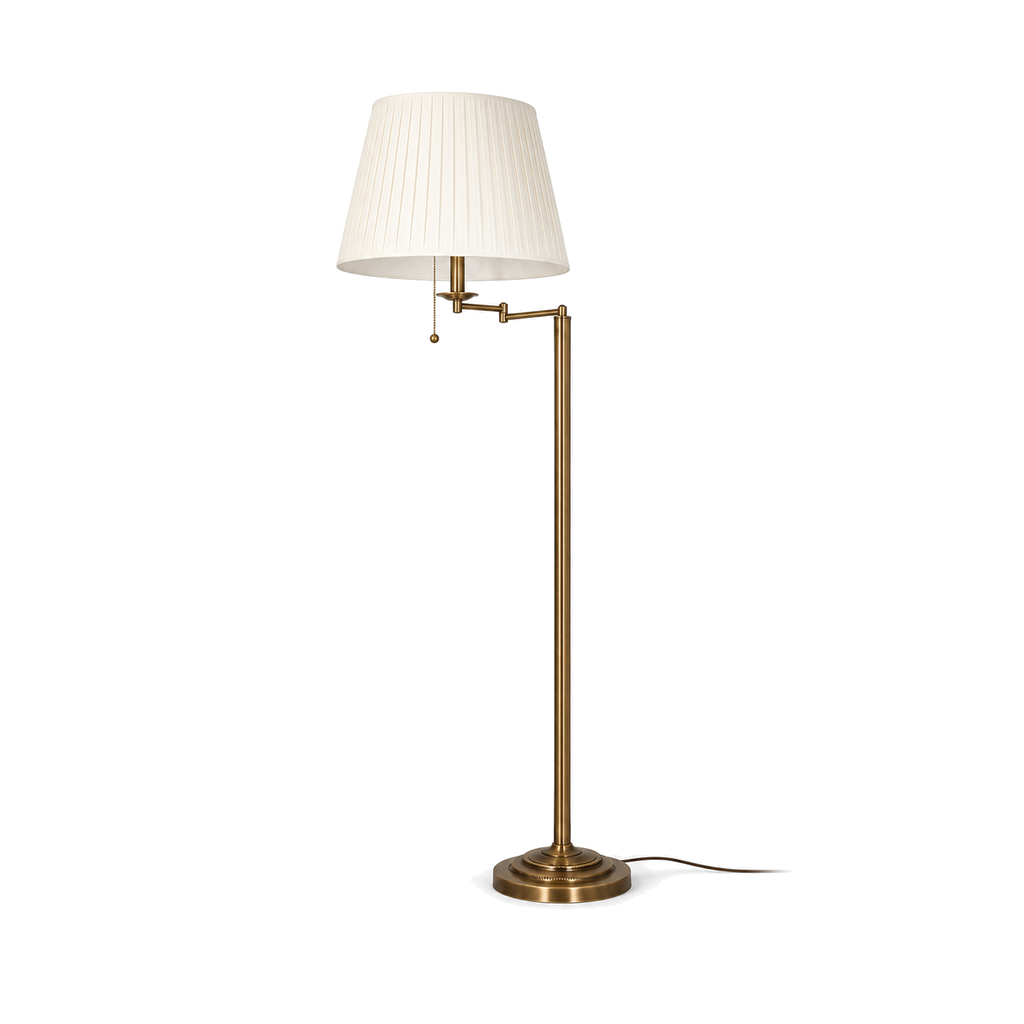 Retro Floor Lamp 160cm - Adjustable Fabric Shade Living Room Light