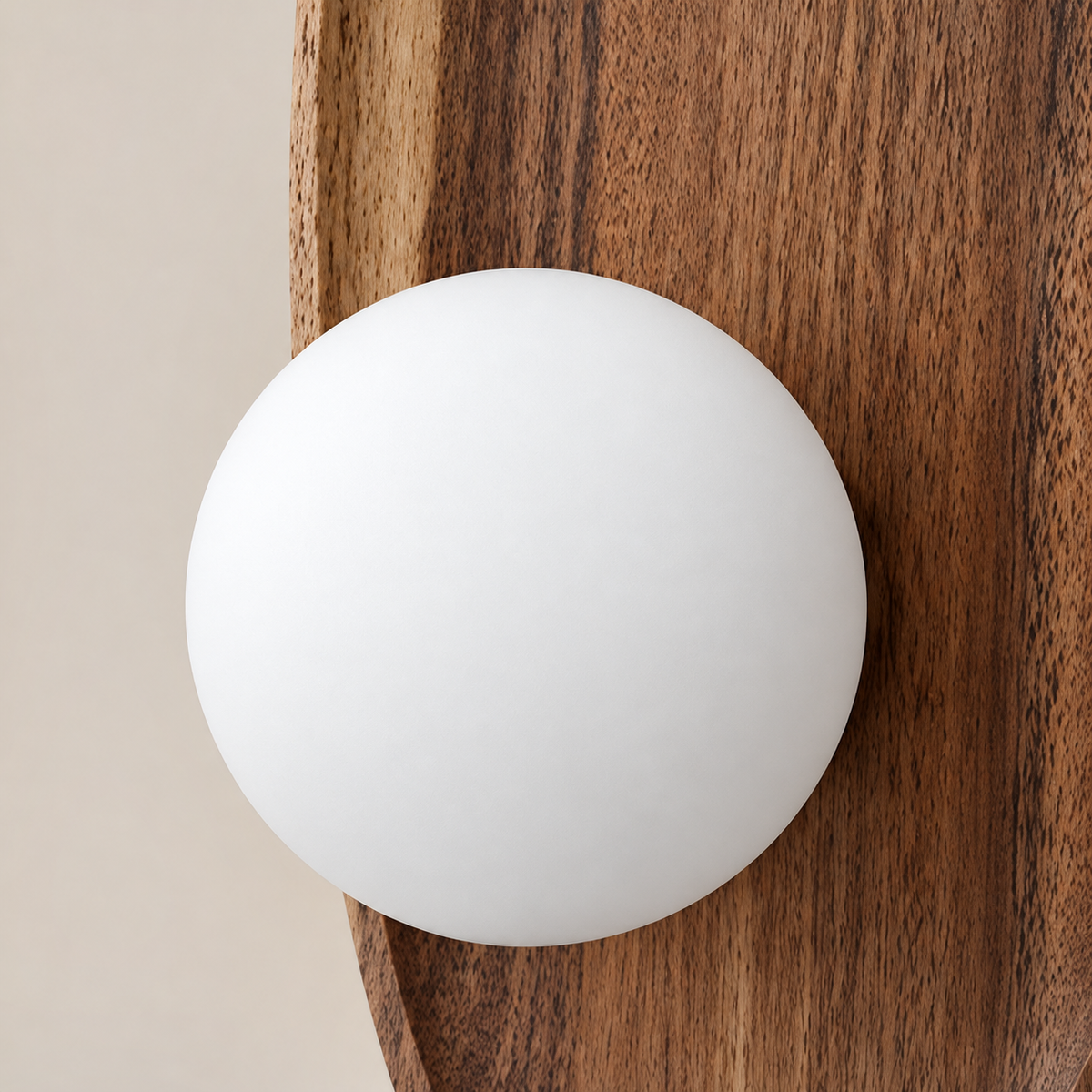 Wooden Wall Light 26-30cm - Frosted Glass Japanese Hallway Sconce