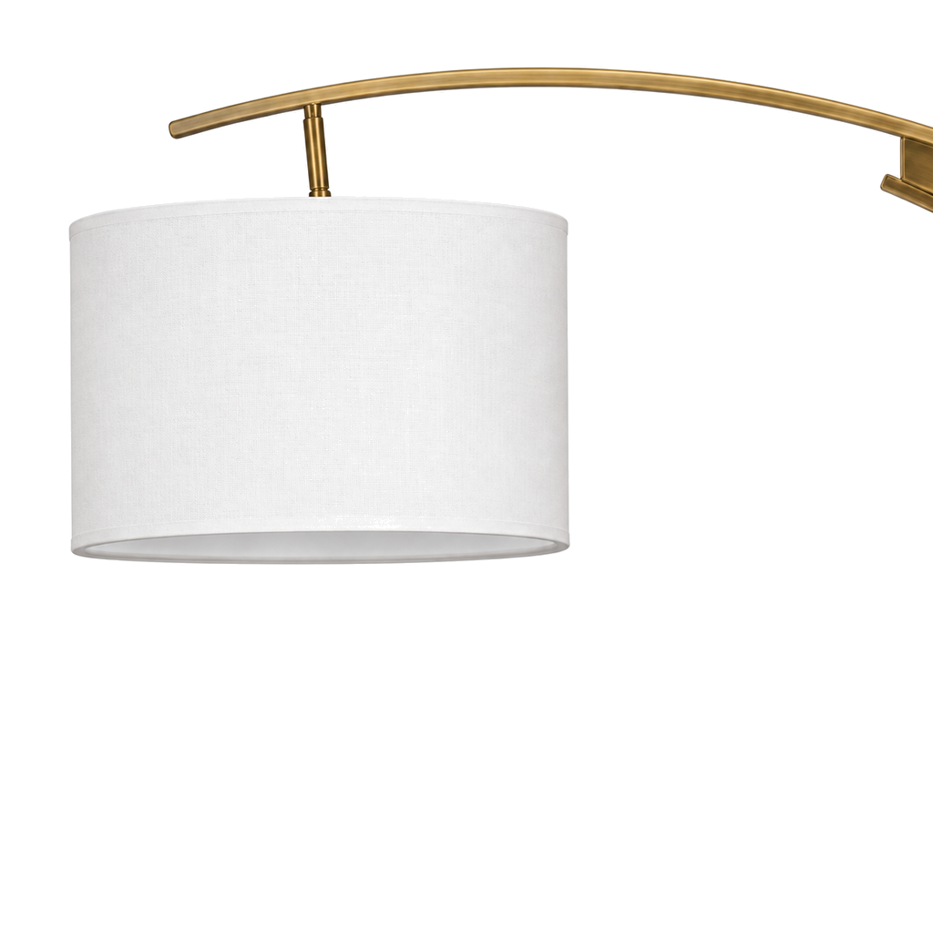 Arc Floor Lamp 180cm - Modern Fabric Shade Living Room Standing Light