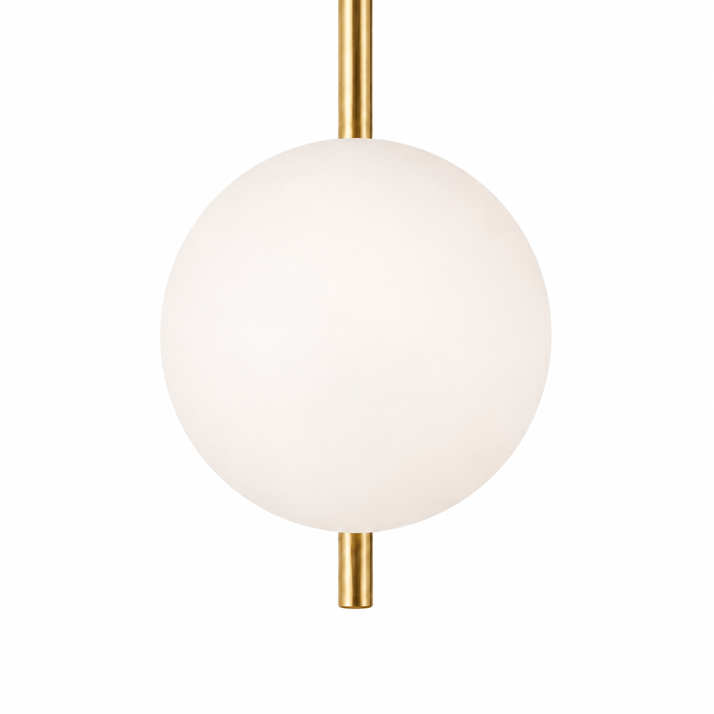 Stem Wall Light - Vertical Glass Globe Sconce