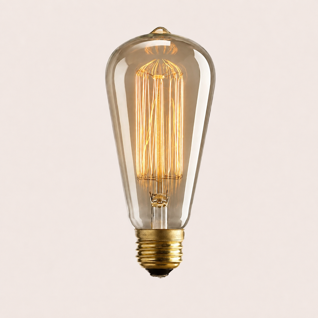 Industrial Glass Pendant Light - Vintage Bell Shade