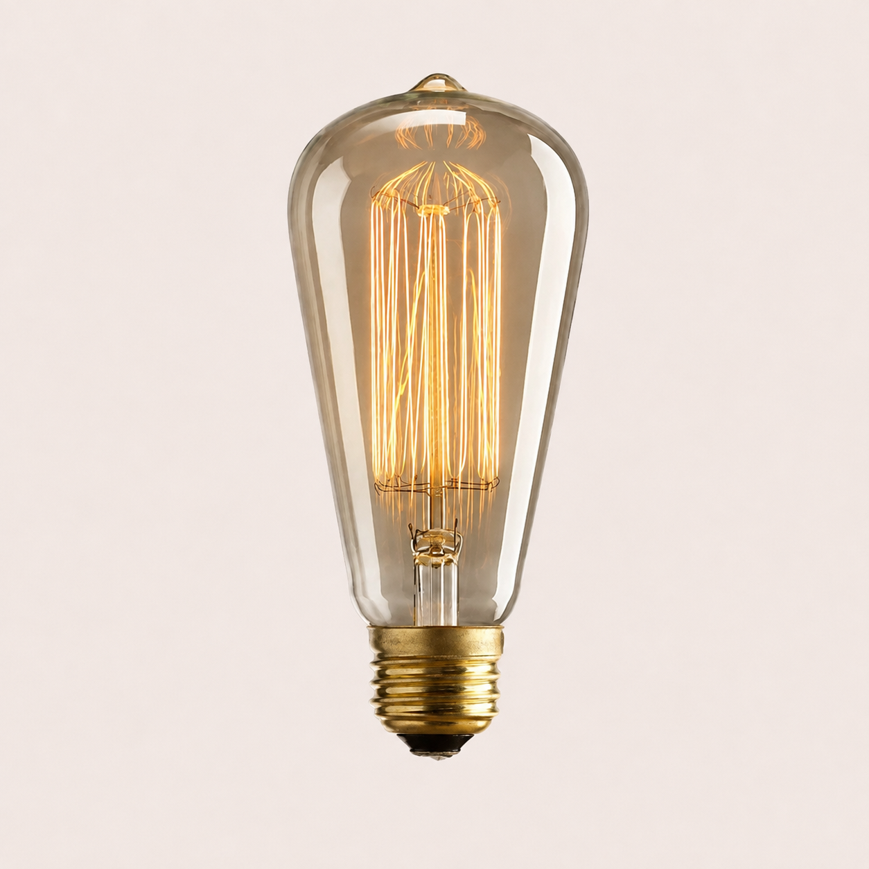 Industrial Glass Pendant Light - Vintage Bell Shade