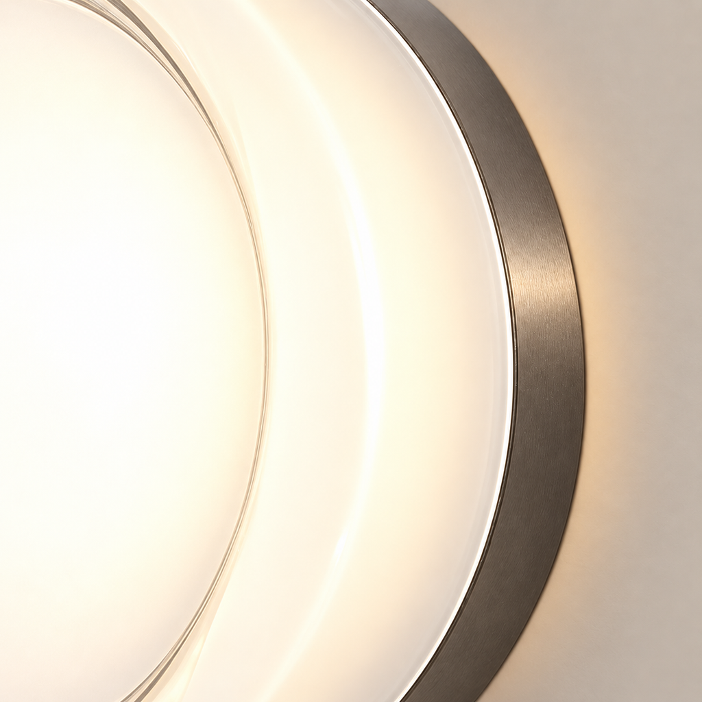 Round LED Wall Light 13.5cm - Acrylic Disc Hallway & Bedside Sconce