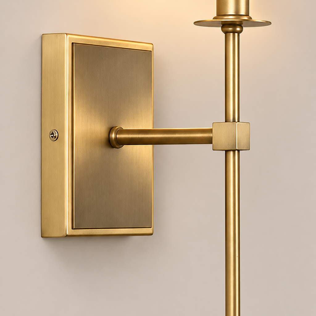 Fabric Wall Light 54cm - Classic Rod Bedside Sconce
