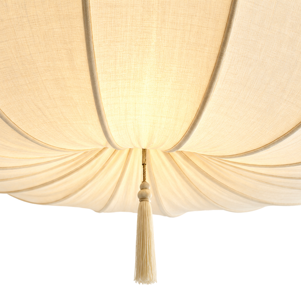 Wabi Sabi Fabric Pendant Light - Handmade Sculptural Chandelier for Dining Room & Restaurant