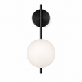 Stem Wall Light - Vertical Glass Globe Sconce