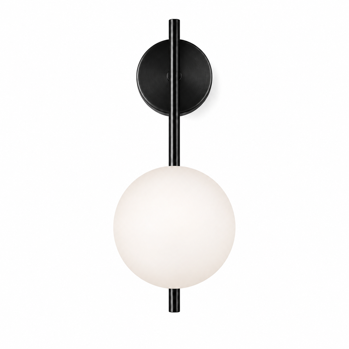 Stem Wall Light - Vertical Glass Globe Sconce