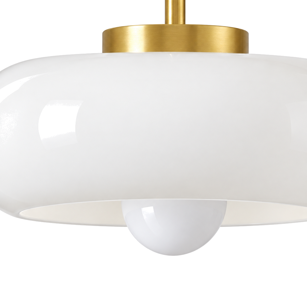 Glass Pendant Light 28cm - Retro Kitchen Island & Dining Light