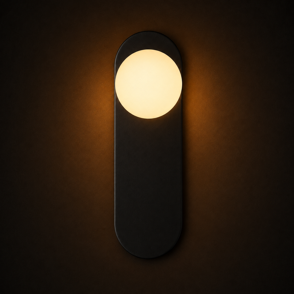 Oval Plate Wall Light - Globe LED Sconce