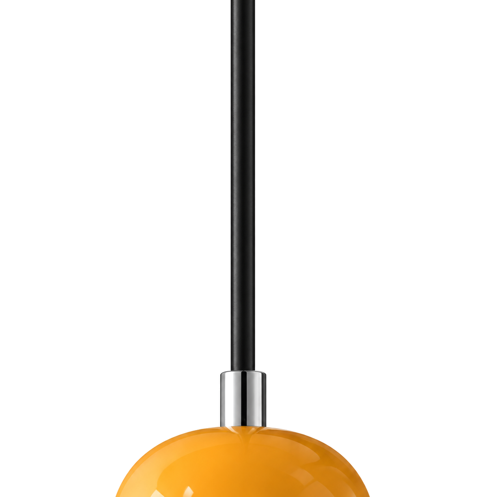 Small Glass Pendant Light 15cm - Modern Drum Bedside & Kitchen Light