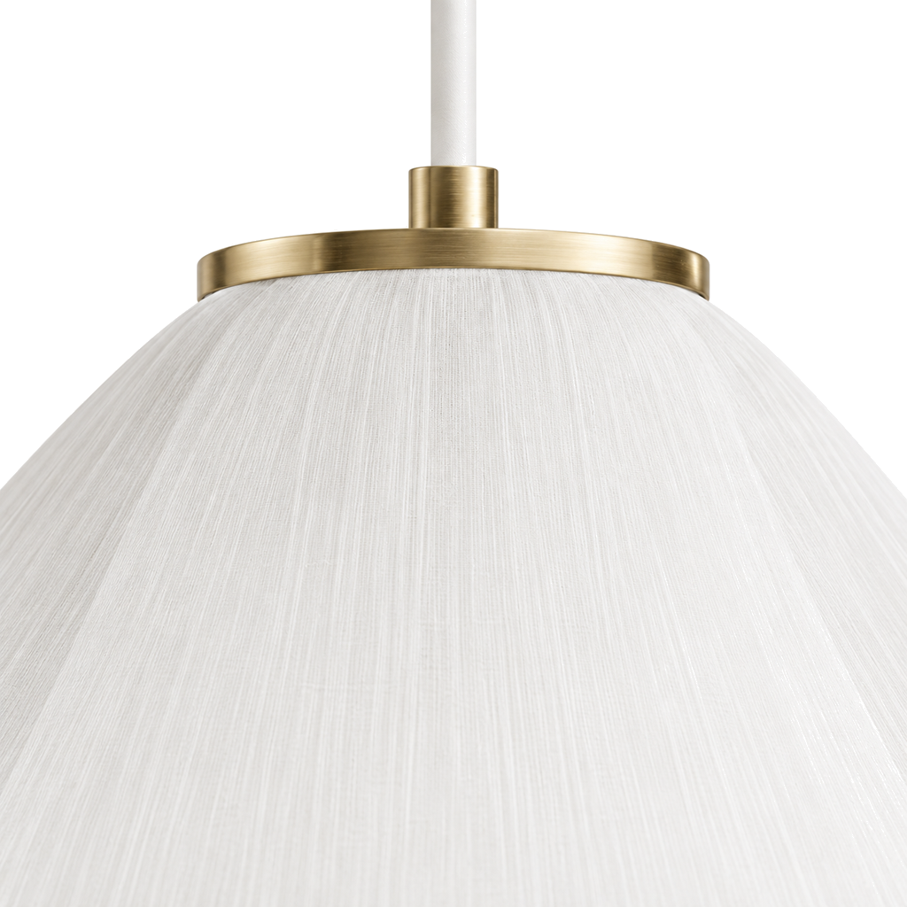 White Petal Pendant Light - Double-Layer Fabric Flower Chandelier for Dining Room & Bedroom