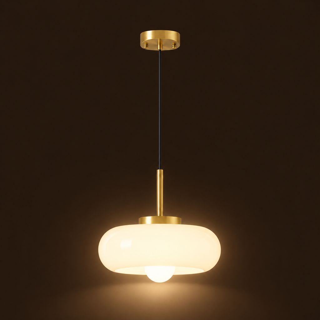 Glass Pendant Light 28cm - Retro Kitchen Island & Dining Light