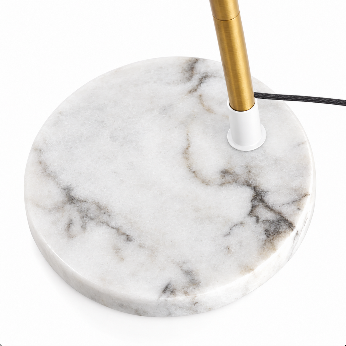 Japanese Lantern Table Lamp 54cm - Marble Base Vintage Bedside Light