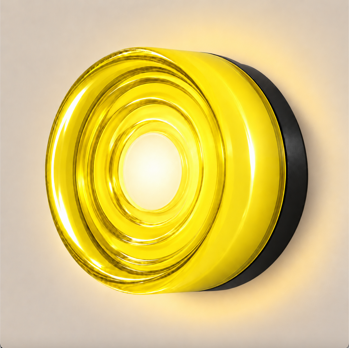 Round LED Wall Light 13.5cm - Acrylic Disc Hallway & Bedside Sconce