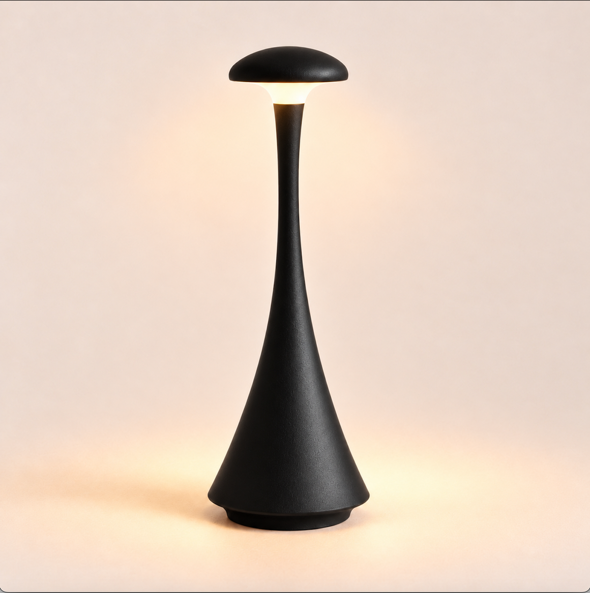 Acrylic Mushroom Table Lamp 26.5cm - Rechargeable Touch Bedside Light
