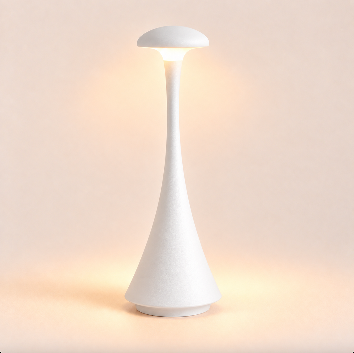 Acrylic Mushroom Table Lamp 26.5cm - Rechargeable Touch Bedside Light