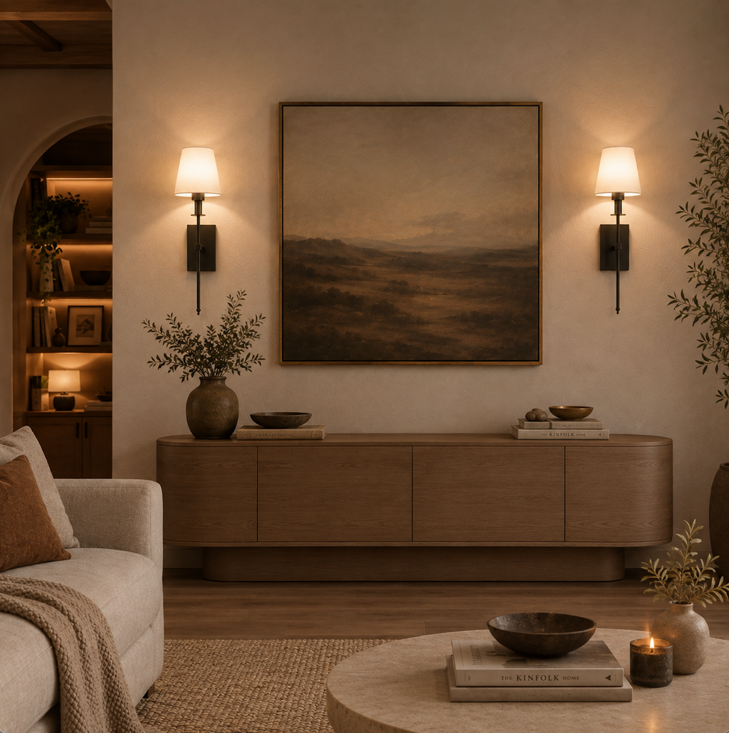 Fabric Wall Light 54cm - Classic Rod Bedside Sconce