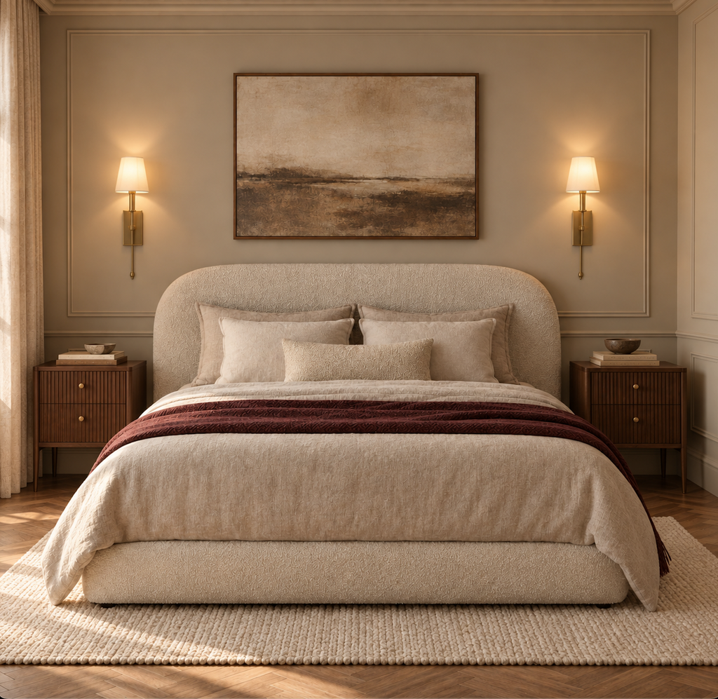 Fabric Wall Light 54cm - Classic Rod Bedside Sconce