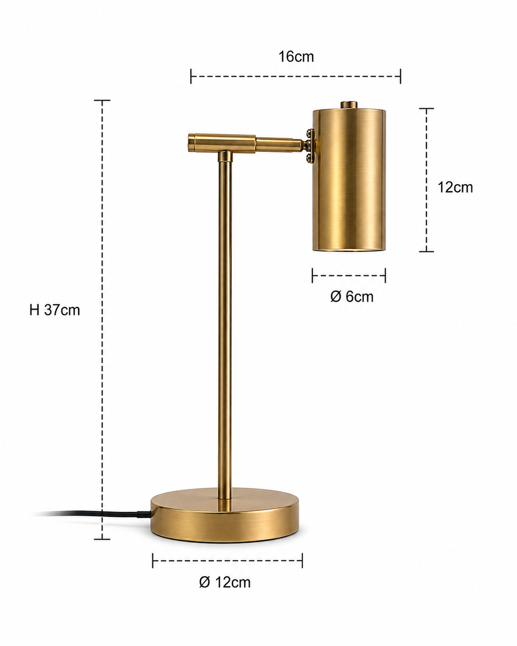Gold Desk Lamp - Modern Eye-Care Reading Table Lamp