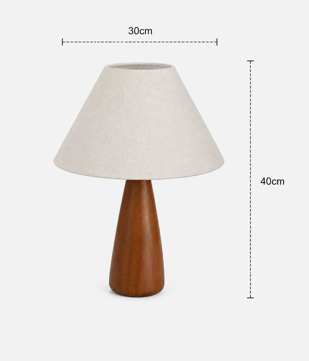 Wood Mushroom Table Lamp - Nordic Retro Bedside Lamp